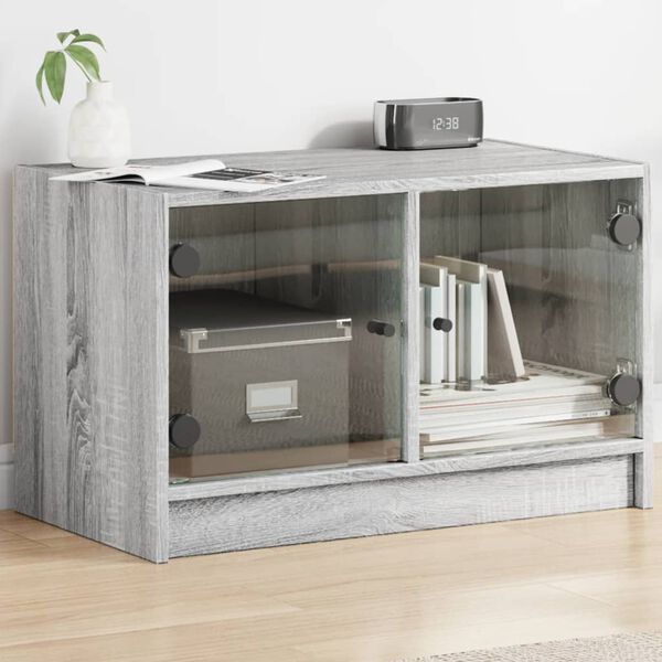vidaXL TV Cabinet Grey sonoma Engineered wood Medium TV Cabinet