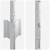 vidaXL Fence Post 5 pcs Silver 47.24 in Steel