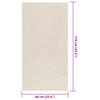 vidaXL Rug Cream 100% Polypropylene 23.6 x 43.3 in
