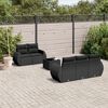 vidaXL Garden Sofa Set Black