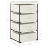vidaXL Storage Rack Cream Steel, Fabric (100% Polyester) Lightweight