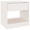 vidaXL Bedside Cabinet Set of 2 White Solid pinewood Small