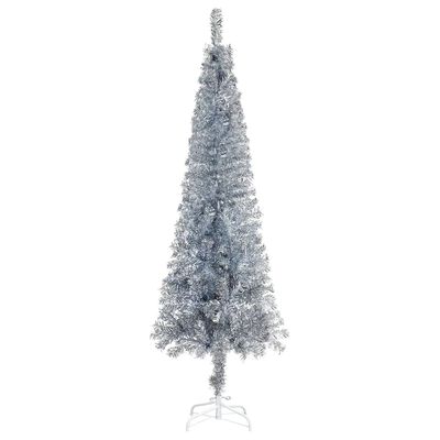 vidaXL Slim Christmas Tree Silver 47.2"