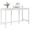 vidaXL Bar Table White Solid pine wood Large Durable Bar Table
