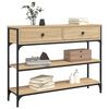 vidaXL Console Table Sonoma Oak Engineered Wood Narrow Adjustable Feet