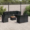 vidaXL Outdoor Sofa Set Black