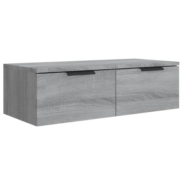 vidaXL Wall Cabinet Grey Sonoma Engineered Wood Medium Wall Cabinet
