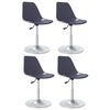 vidaXL Dining Chair Set of 4 Lila Polypropylene Adjustable