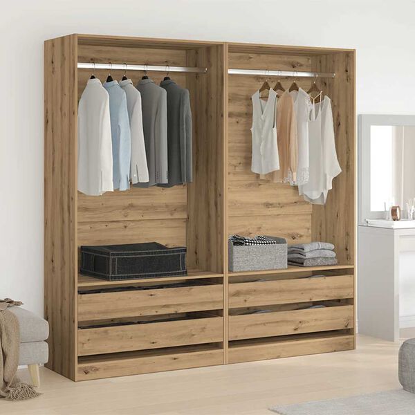 vidaXL Wardrobe Artisan Oak Engineered Wood 39.4 x 19.7 x 78.7 in