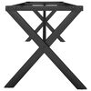vidaXL Coffee Table Leg Black Powder-Coated Steel 55.1 in long Durable