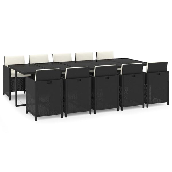 vidaXL Garden Dining Set Black