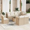 vidaXL Garden Sofa Set Beige, Cream White