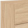 vidaXL Wall-mounted Bedside Cabinet Sonoma oak Engineered wood Medium