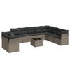 vidaXL Garden Sofa Set Grey PE Rattan Large Modular Garden Sofa Set