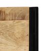 vidaXL Headboard Natural wood Solid Mango Wood, Powder-coated Iron Full