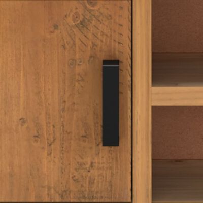vidaXL TV Cabinet Brown 43.3"x13.8"x18.9" Solid Wood Pine