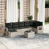 vidaXL Garden Sofa Set Light Grey
