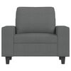 vidaXL Sofa Chair With Footstool Dark grey