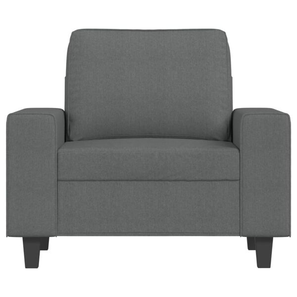 vidaXL Sofa Chair With Footstool Dark grey