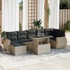 vidaXL Garden Sofa Set Light Grey PE rattan Modular Garden Sofa Set