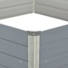 vidaXL Raised Garden Bed Grey Galvanized Steel 50.8x50.8x18.1 in