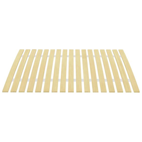 vidaXL Slatted Bed Base Natural Solid poplar wood Single bed size