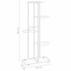 vidaXL Plant Stand White Metal Shelving Plant Stand Rectangular