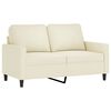 vidaXL 2 Piece Sofa Set with Cushions Cream Velvet