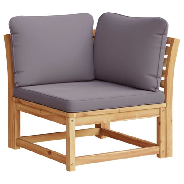 vidaXL Garden Lounge Set Dark gray Solid Acacia wood Modular