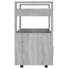 vidaXL Kitchen Trolley Grey Sonoma 23.6x17.7x31.5" Engineered Wood
