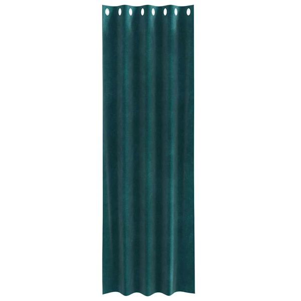 vidaXL Blackout Curtains 2 pcs Dark Green 55.12 x 88.58 in Velvet