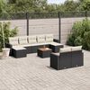 vidaXL Garden Sofa Set Black, Cream White
