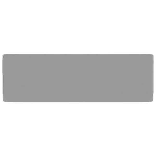 vidaXL Luxury Wash Basin Matt Light Grey 16.1x11.8x4.7" Ceramic