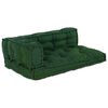 vidaXL Pallet Sofa Cushion 3 pcs Green fabric