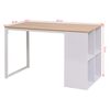 vidaXL Writing Desk 47.2x23.6x29.5" Oak and White