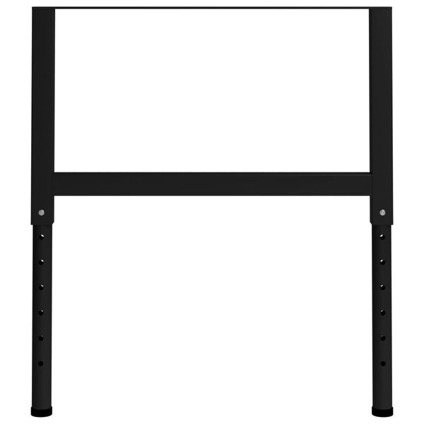 vidaXL Metal Frame Set of 2 Black Powder-coated metal Adjustable