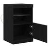 vidaXL LED Sideboard Black Oak 16.14 x 14.57 x 26.38 in