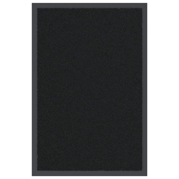 vidaXL Doormat Black Polypropylene and PVC 15.7 x 23.6 in Non-slip