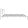 vidaXL Bed Frame White Powder-Coated Steel 72.0x84.0 in Bed Frame