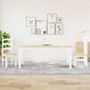 vidaXL Dining Set White Solid pine wood Standard Simple Dining Set