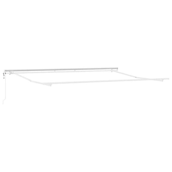 vidaXL Awning Frame White 196.85 x 118.11 in Aluminium