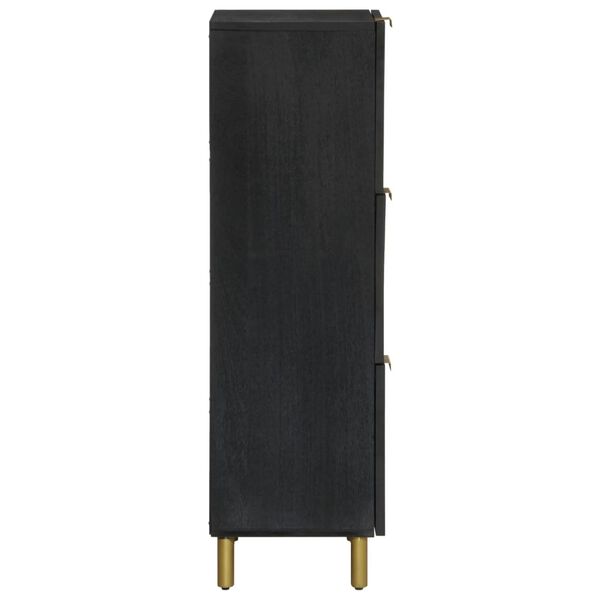 vidaXL Highboard Black Engineered wood, Metal Large Highboard