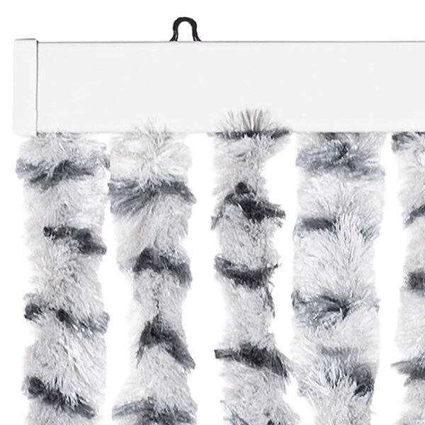 vidaXL Fly Curtain Light Grey and Dark Grey 39.4x78.7" Chenille