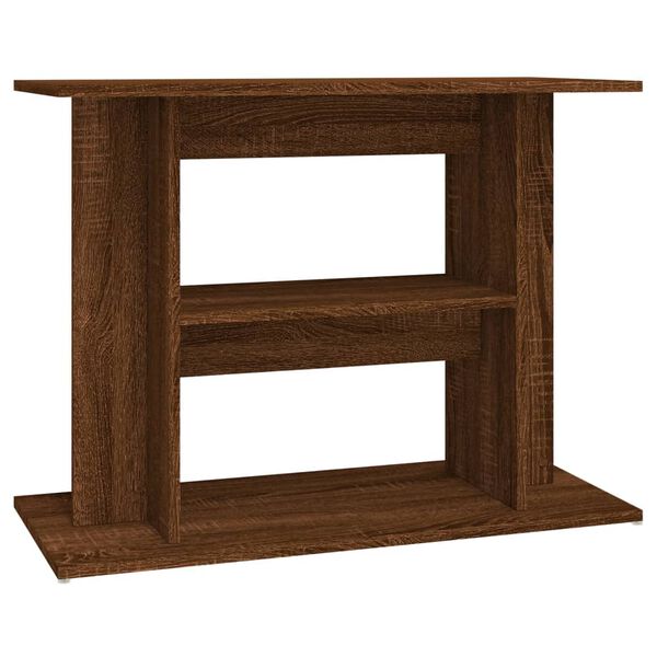 vidaXL Aquarium Stand Brown Oak Engineered Wood 31.5 x 13.8 x 23.6 in