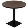vidaXL Dining Table Dark Ash MDF, Steel 31.5 in Diameter Simple