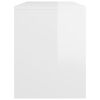 vidaXL Dressing Stool High gloss white Engineered wood