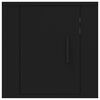 vidaXL Wall Mounted Tv Cabinet Set of 2 Black Engineered wood Medium