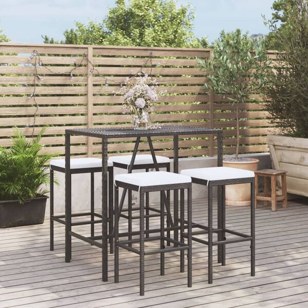 vidaXL Garden Bar Set Black