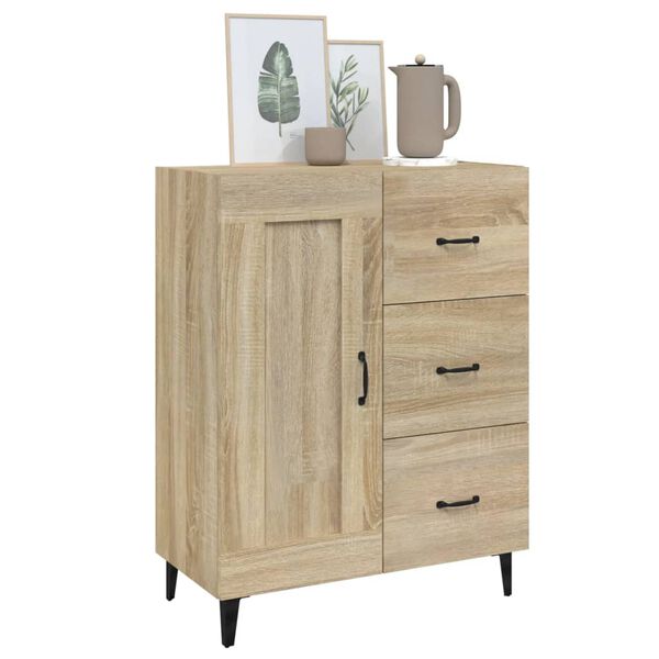 vidaXL Sideboard Sonoma oak Engineered wood Sideboard Rectangular