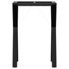vidaXL Dining Table Leg Black Powder-coated steel Standard Heavy Duty